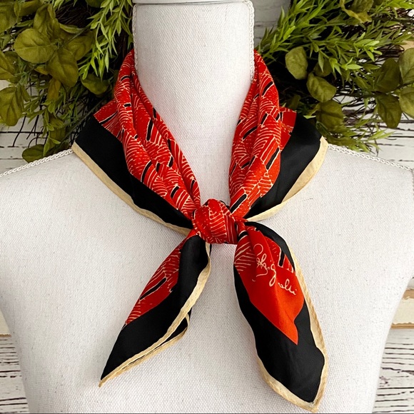 Elsa Schiaparelli Accessories - Elsa Schiaparelli Vintage 60s 70s Silk Scarf